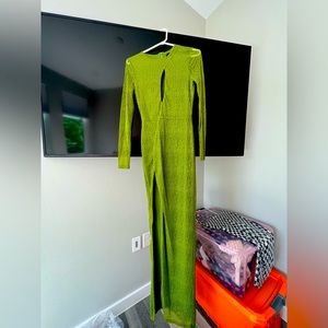 Michael Costello x REVOLVE Lauren Maxi Dress in Green Croc